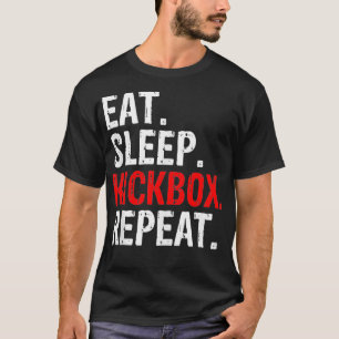 Eat Sleep Kickbox Herhaal Kick Boxing Cadeaubon T-shirt
