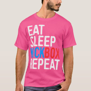 Eat Sleep Kickbox Herhaal Kickboksen T-shirt