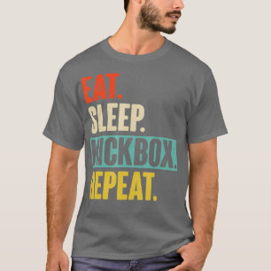 Eat Sleep Kickbox Herhaal Retro  Kickboxing T-shirt
