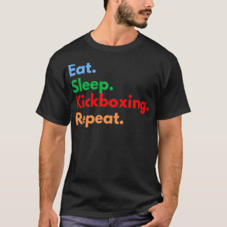 Eat Sleep Kickboxing Herhalen Triblend T-shirt
