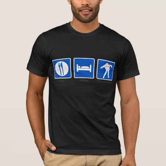 Eat - Sleep - Kill Zombies T-shirt (Voorkant)