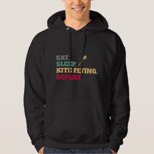 Eat Sleep Kite Flying Flyer Herhaling Hoodie