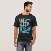 Eat Sleep Kite Repeat Kitesurfing Kitesurfer Gift T-shirt (Voorkant volledig)