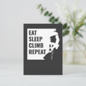 Eat Sleep klimmen Herhalen Briefkaart (Staand voorkant)