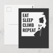 Eat Sleep klimmen Herhalen Briefkaart (Voorkant / Achterkant)