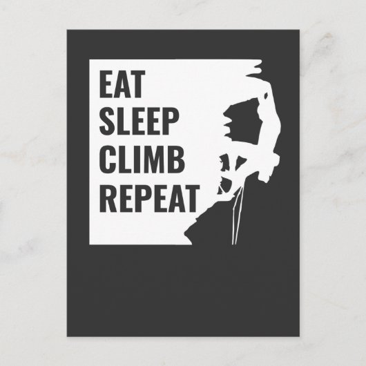 Eat Sleep klimmen Herhalen Briefkaart (Voorkant)