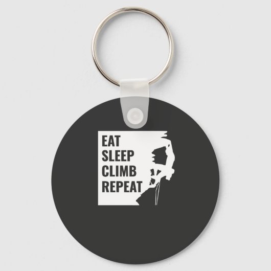 Eat Sleep klimmen Herhalen Sleutelhanger (Voorkant)