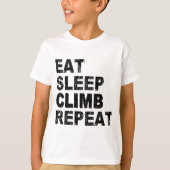 Eat Sleep klimmen Herhalen T-shirt (Voorkant)