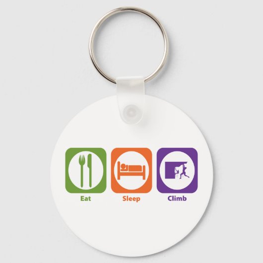 Eat Sleep klimmen Sleutelhanger (Voorkant)