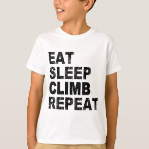 Eat Sleep klimmen T-shirt
