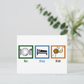 Eat Sleep Knit Briefkaart (Staand voorkant)