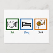Eat Sleep Knit Briefkaart (Voorkant)