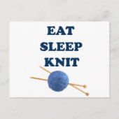Eat Sleep Knit Briefkaart (Voorkant)