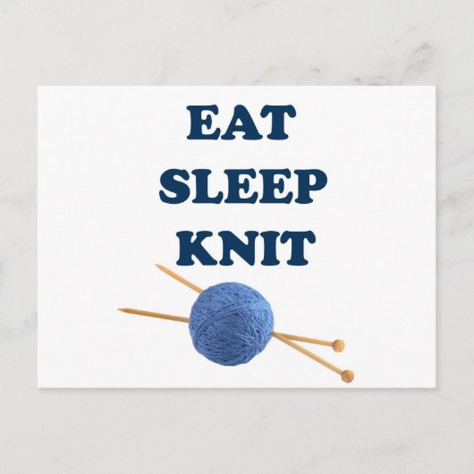 Eat Sleep Knit Briefkaart (Voorkant)