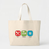 Eat Sleep Knit Grote Tote Bag (Voorkant)