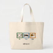 Eat Sleep Knit Grote Tote Bag (Voorkant)