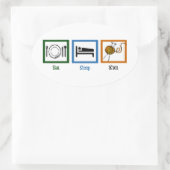 Eat Sleep Knit Ovale Sticker (Tas)