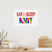 Eat Sleep Knit Poster (Keuken)