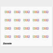 Eat Sleep Knit Ronde Sticker (Vel)