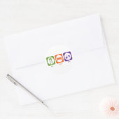 Eat Sleep Knit Ronde Sticker (Envelop)