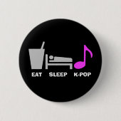 Eat Sleep Kpop Button (donker) (Voorkant)