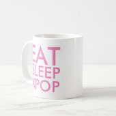 Eat Sleep Kpop | Muziek Fan Gift paars Koffiemok (Voorkant links)