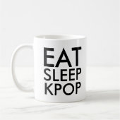 Eat Sleep Kpop | Muziek voor zwart-wit Gift Koffiemok (Links)