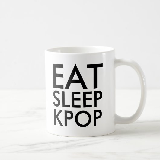 Eat Sleep Kpop | Muziek voor zwart-wit Gift Koffiemok (Rechts)
