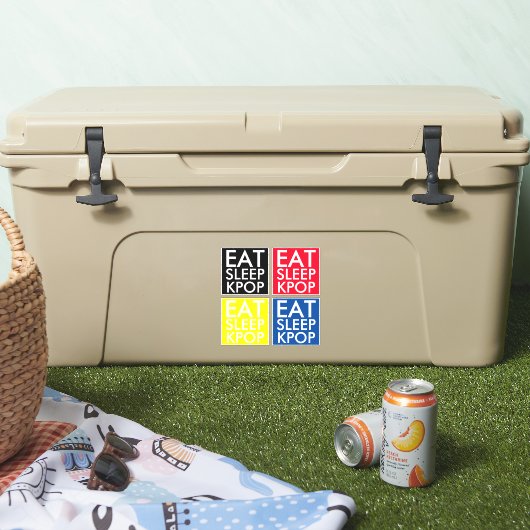 Eat Sleep Kpop set van 4 Die Cut Sticker (Koeler)