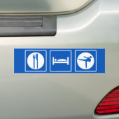 Eat Sleep Kung Fu Bumpersticker (Op auto)