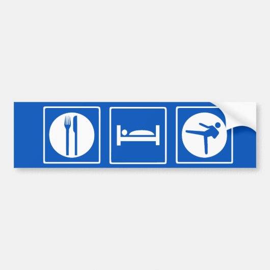 Eat Sleep Kung Fu Bumpersticker (Voorkant)