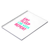 Eat Sleep Lab Week Gesneden Onderzoeker Fun Cadeau Notitieboek (Linkerzijde)