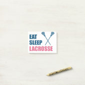 Eat Sleep Lacrosse Gifts Post-it® Notes (Op bureau)