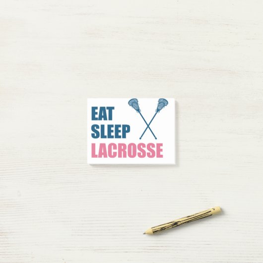 Eat Sleep Lacrosse Gifts Post-it® Notes (Op bureau)