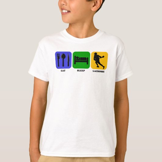 Eat Sleep Lacrosse T-shirt (Voorkant)