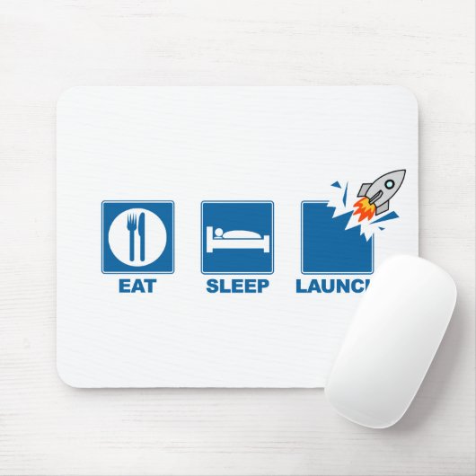 Eat Sleep Launch Muismat (Met muis)