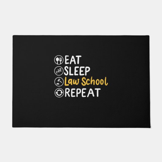 Eat Sleep Law School Herhalen Deurmat (Voorkant)