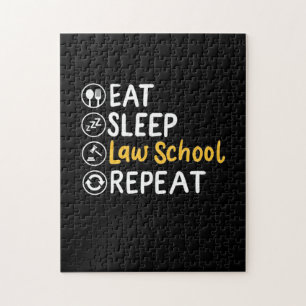 Eat Sleep Law School Herhalen Legpuzzel