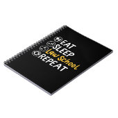 Eat Sleep Law School Herhalen Notitieboek (Linkerzijde)