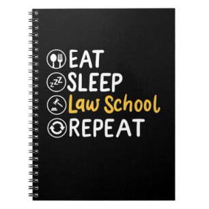 Eat Sleep Law School Herhalen Notitieboek
