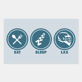 Eat Sleep Lax Rechthoekige Sticker
