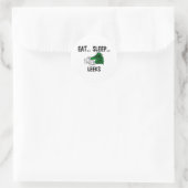 Eat Sleep LEEKS Ronde Sticker (Tas)
