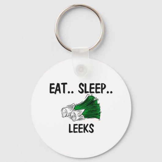 Eat Sleep LEEKS Sleutelhanger (Voorkant)