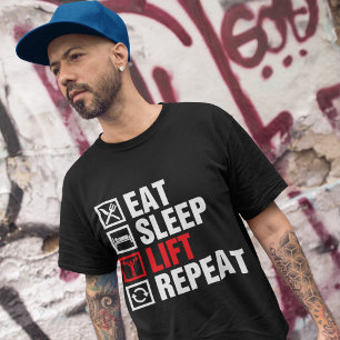 Eat Sleep Lift Herhalen T-shirt