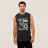 Eat Sleep Lift Herhaling Gewichtslipdraaikolk T-shirt (Voorkant volledig)