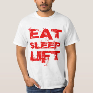 EAT SLEEP LIFT RED Value T-shirt