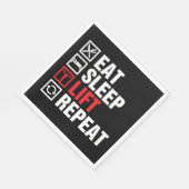 Eat Sleep Lift Repareert Napkins Servet (Hoek)
