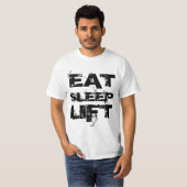 EAT SLEEP LIFT Value-T-shirt T-shirt (Voorkant volledig)