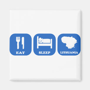 Eat Sleep Litouwen Magneet
