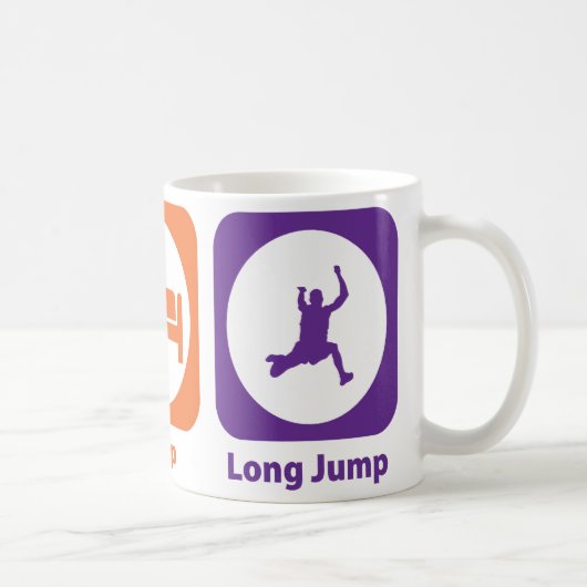 Eat Sleep Long Jump Koffiemok (Rechts)